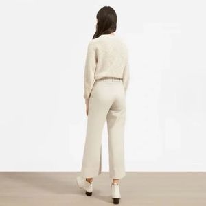 Everlane Lightweight Wide Leg Crop Chino Pant in Sand
